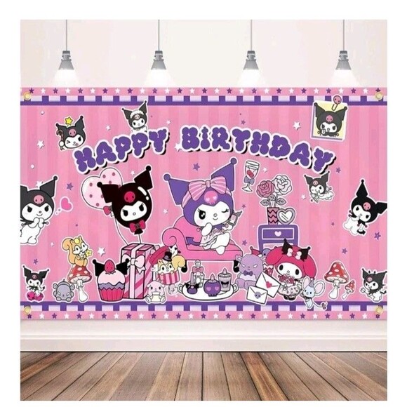 Kuromi Birthday Party Supplies, Party Decoration Set Include Banner,... - Picture 2 of 7